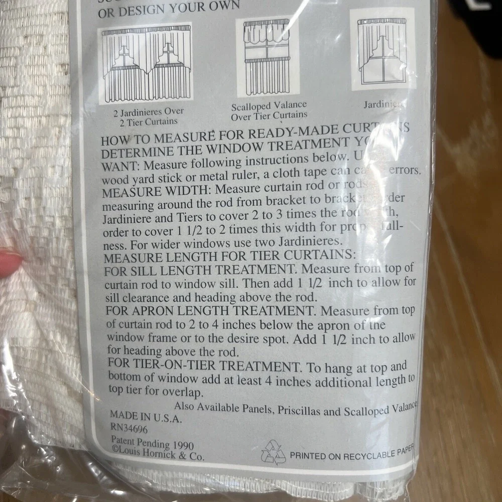 Vintage Sears Window Tier Curtain Natural Ivory Grandmas Cottagecore‎